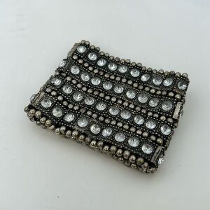 vintage Silver and Rhinestone cuff bracelet beautiful